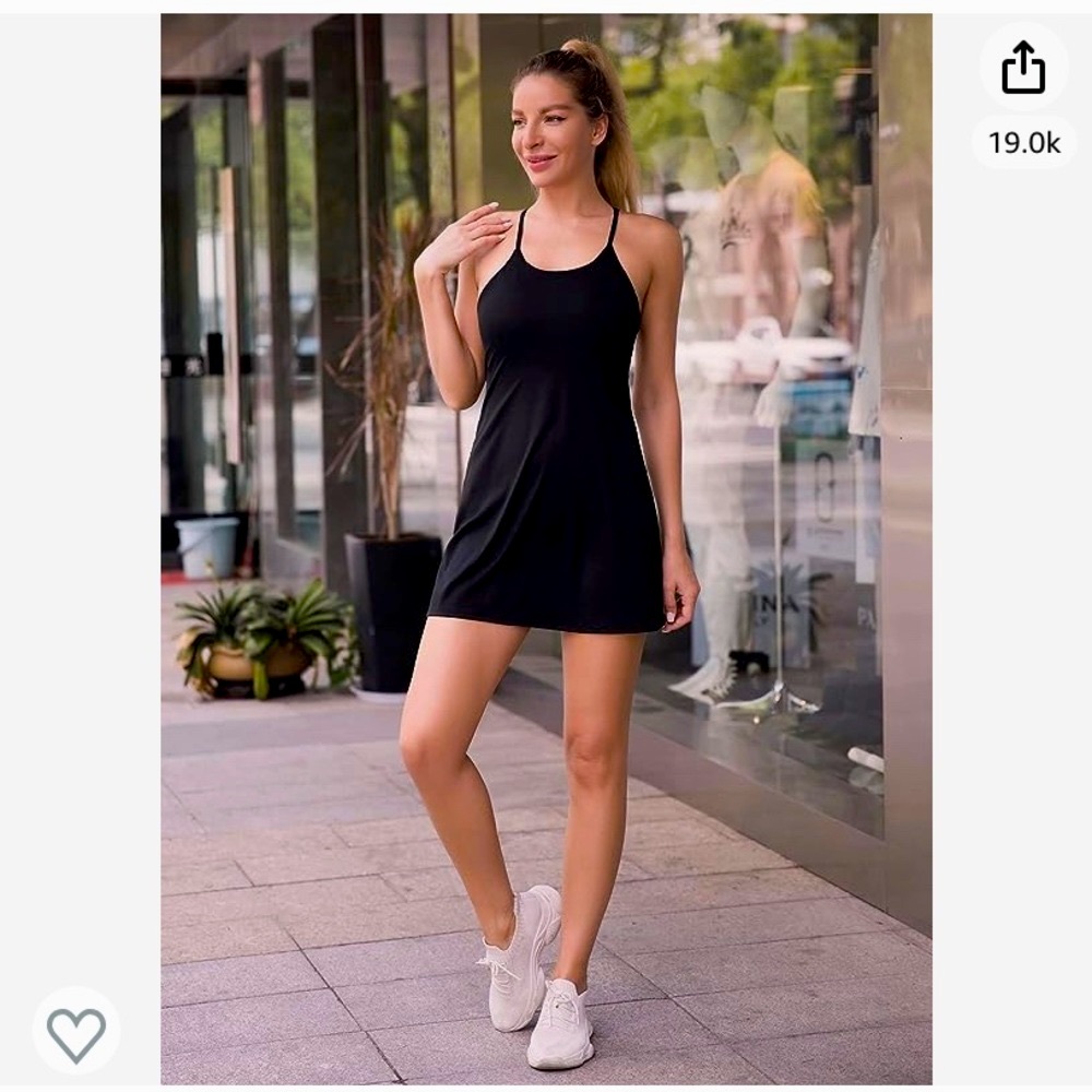 Racerback athletic dress with shorts
